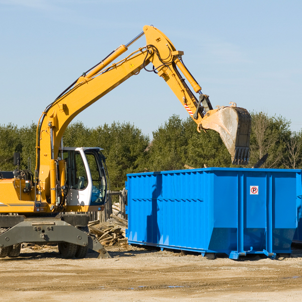 are there any restrictions on where a residential dumpster can be placed in Tainter WI